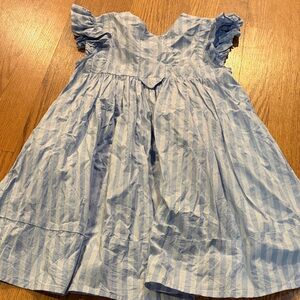 Morley Blue & White Striped Girls' Dress